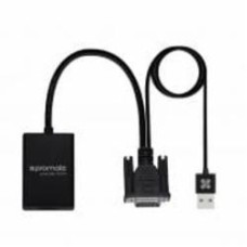 Переходник Promate ProLink-V2H HDMI-VGA+USB 0,2 м черный (prolink-v2h.black)