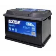 Аккумулятор автомобильный EXIDE Excell 6СТ-62 Евро (EB620) 62Ah 540A 12V «+» справа