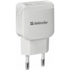 Сетевое зарядное устройство Defender UPA-22 белый 2xUSB 2.1А 83580