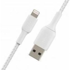 Кабель Belkin USB-A - Lightning BRAIDED 1 м белый (CAA002BT1MWH)