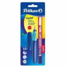Набор Pelikan ручка перьевая Twist Deep Blue синяя с корректором 926071B