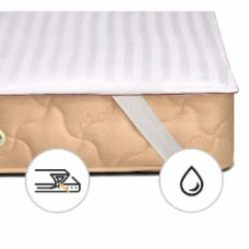 Наматрасник хлопковый MirSon DeLuxe Cotton 269 водонепроницаемый с резинкой по углам 26х70x130 см 2200000339065