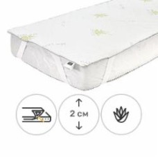 Наматрасник MirSon №1042 Alberto Silk Strong Aloe Vera обычный с резинкой по углам 26х60x120 см 2200001505391