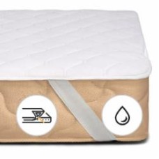 Наматрасник MirSon № 965 Natural Line Стандарт Cotton водонепроницаемый с резинкой по углам 26х80x190 см 2200000834973