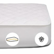 Наматрасник MirSon № 964 Natural Line Стандарт Cotton Aloe Vera обычный с резинкой по периметру 26х120x190 см 2200000836762
