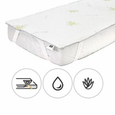 Наматрасник MirSon №1003 Alberto Eco Aloe Vera водонепроницаемый с резинкой по углам 26х60x120 см 2200001489752