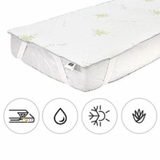 Наматрасник MirSon №1023 Alberto Cotton Seasons Aloe Vera водонепроницаемый с резинкой по углам 26х60x120 см 2200001497597