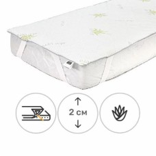 Наматрасник MirSon №1024 Alberto Cotton Strong Aloe Vera обычный с резинкой по углам 26х70x140 см 2200001498747
