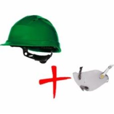 Каска Delta Plus QUARTZ ІV UP QUARUP4VE зеленая с очками FUEGO Каска Delta Plus QUARTZ ІV UP QUARUP4VE зеленая с очками FUEGO