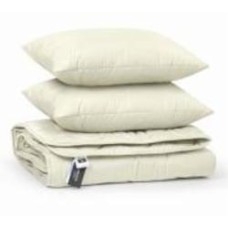 Набор антиаллергенный EcoSilk Всесезонный №1662 Eco Light Creamy (подушка 50х70 средняя) 155x215 см MirSon кремовый