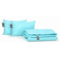 Набор шелковый Всесезонный №1691 Eco Light Blue (одеяло и подушки 50x70 среднии) 172x205 см MirSon голубой