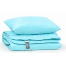 Набор антиаллергенный EcoSilk Всесезонный №1658 Eco Light Blue (одеяло и подушка 50x70 средняя) 200x220 см MirSon голубой