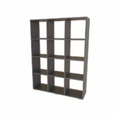 Стеллаж ЛДСП DC графит 1412x1049x301 мм полка 12 шт.