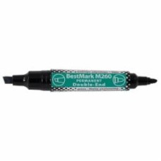 Маркер перманентный Stanger водостойкий 1-4/1 мм 8 шт. черный MARKER-PER-STM260B-8