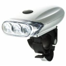 Светодиодный фонарик GOODBIKE 3 LED PANCAKE 2 режима серебристый 94312M-IS