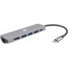Док-станция 2E USB-C Slim Aluminum Multi-Port 6in1 (2EW-2684)