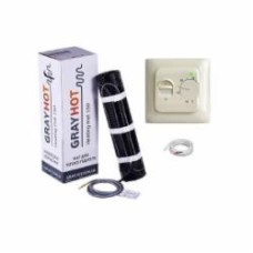 Нагревательный мат GrayHot 150, 571 Вт, 3,8 м² + Терморегулятор In-Therm аналоговый для теплого пола RTC 70