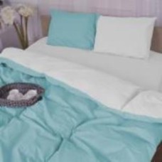 Комплект постельного белья Бязь White-mint (11-2107+11-2208) 220х240 см белыймятный MirSon