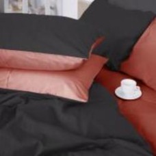 Комплект постельного белья Сатин 0132+0240 Montane 220х240 см серый/розовый MirSon