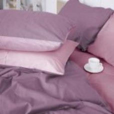 Комплект постельного белья Сатин 0199+0231 Violet 220х240 см розовый/фиолетовый MirSon