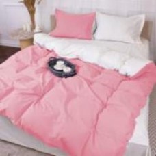 Комплект постельного белья Poplin Line 002 + 041 Jamalia 2х160х220 см белый/розовый MirSon