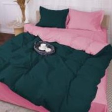 Комплект постельного белья Poplin Line 041 + 091 Renato 2х160х220 см зеленый/розовый MirSon