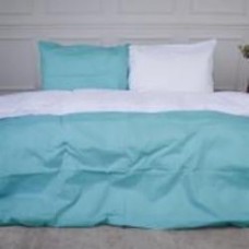 Комплект постельного белья Ranforce Elite White-Mint 175х210 см белыймятный MirSon