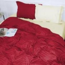 Комплект постельного белья Satin Stripe 30-0018+30-0002 Karimi 2х143х210 см красный/бежевый MirSon