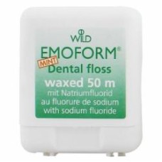 Зубная нить Dr. Wild Emoform вощена с фторидом и мятой 50 м Зубная нить Dr. Wild Emoform вощена с фторидом и мятой 50 м
