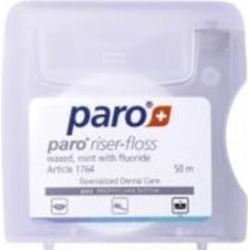 Зубная нить Paro riser-floss вощена с мятой и фтором 50 м Зубная нить Paro riser-floss вощена с мятой и фтором 50 м