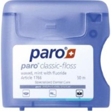 Зубная нить Paro classic floss вощена с мятой и фторидом 50 м Зубная нить Paro classic floss вощена с мятой и фторидом 50 м