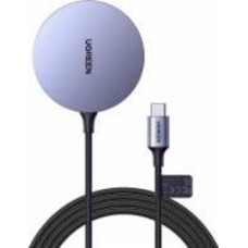 Беспроводное зарядное устройство UGREEN CD245 Magnetic Wireless Charger 15W Max Gray (30233)
