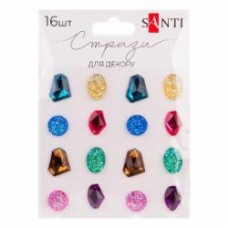 Декоративный элемент самоклеющиеся Diamonds разноцветные 16 шт. 16 шт. Santi