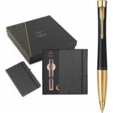 Набор Parker Urban Muted Black GT BP 30 035b24 (шариковая ручка + блокнот Parker)
