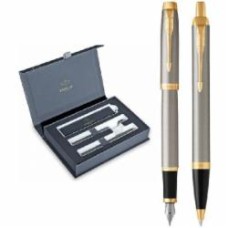 Набор ручек Parker IM Brushed Metal GT FP+BP 22 292b24 (перьевая + шариковая)