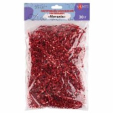 Наполнитель декоративный 30 г красный металлик Santi