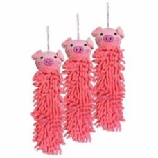 Набор полотенец Set with sponge 3 шт. 10x40 см розовый Zastelli