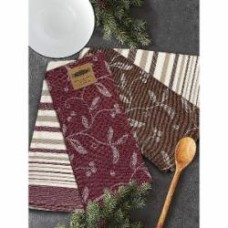 Набор полотенец Jacquard 4 шт. 46x71 см бордовый/коричневый Zastelli