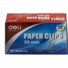 Скрепки 39713 50 мм круглые никкелированые 100 шт. Deli