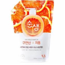 Средство для ручного мытья посуды Aekyung Soonsaem Citric Acid Grapefruit Грейпфрут (запаска) 1,2 л