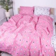 Комплект постельного белья Бязь Ranforce Elite 17-0528 Bunnies pink 2х160х220 см мультиколор MirSon
