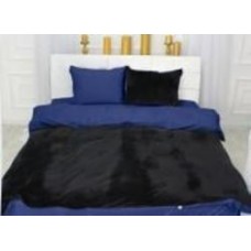 Комплект постельного белья Велюр Winter Delicate 28-0109 Ghianda 143х210 см синий/черный MirSon