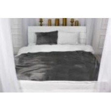 Комплект постельного белья Велюр Winter Frost 28-0001+28-0005 Snowdrop Velvet 2х160х220 см серый/белый MirSon