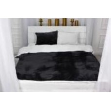 Комплект постельного белья Велюр Winter Frost 28-0001+28-0007 Oxalis Velvet 2х143х210 см белый/черный MirSon