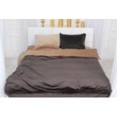 Комплект постельного белья Велюр Winter Frost 28-0004+28-0003 Kohleria Velvet 200х220 см кремовый/коричневый MirSon