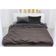 Комплект постельного белья Велюр Winter Frost 28-0005+28-0003 Anemone Velvet 160х220 см серый/коричневый MirSon