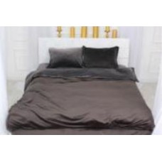 Комплект постельного белья Велюр Winter Frost 28-0005+28-0003 Anemone Velvet 175х210 см серый/коричневый MirSon