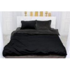 Комплект постельного белья Велюр Winter Frost 28-0005+28-0007 Trollius Velvet 2х143х210 см черный/серый MirSon
