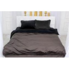 Комплект постельного белья Велюр Winter Frost 28-0007+28-0003 Rhodies Velvet 220х240 см черный/коричневый MirSon