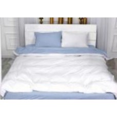 Комплект постельного белья Велюр Winter Terry 28-0009 Convallaria 160х220 см белый/голубой MirSon